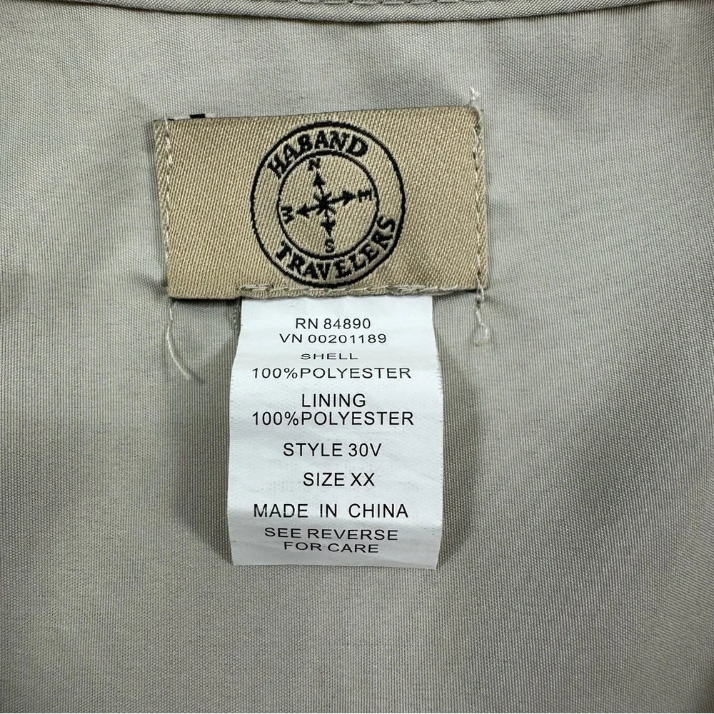 Haband Travelers Fishing Vest Adult XXL Outdoor Sport Utility Beige